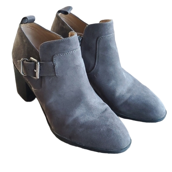 Anthropologie Franco Sarto "Like New" Halle2 Ankle Suede Booties shoes 7 - Picture 1 of 12